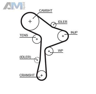 Зубчатый ремень ГРМ GATES (5678XS) Audi Q5 (FY) 2017-2020 2.0TDI