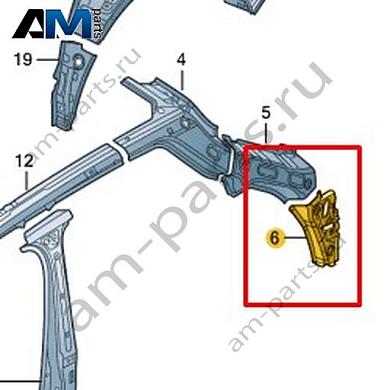 Усилитель стойки D Volkswagen T-Roc 2018-2024 2GA809359Купить усилитель стойки D 2GA809359 для Фольксваген Т-рок 2018-2024- минимальная цена