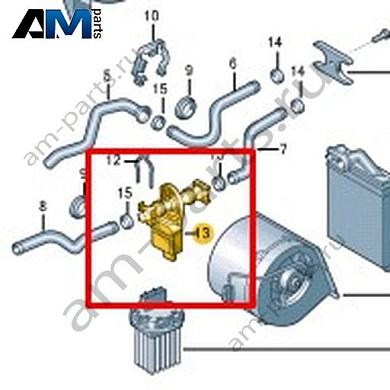 Кран отопителя Volkswagen Crafter 2012-2016 2E0906625BКупить кран отопителя 2E0906625B для Фольксваген Крафтер 2012-2016- выгодные цены