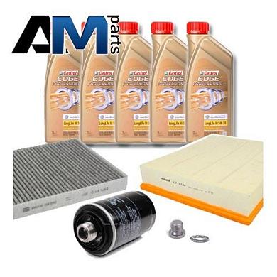 Комплект неоригинальных фильтров и моторное масло LL3 5W30 504/507 для ТО-1/3 Volkswagen Amarok 2.0 TFSI