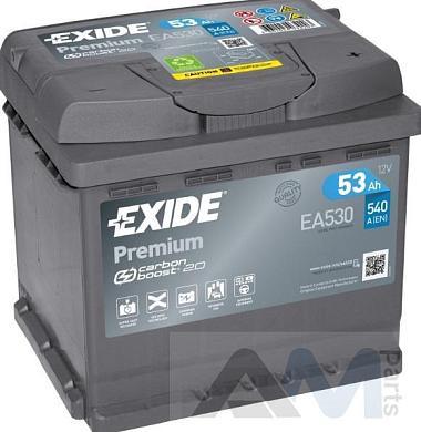 Аккумулятор 53Ah/540A Passat B8 (2014-2025) EXIDE (EA530)