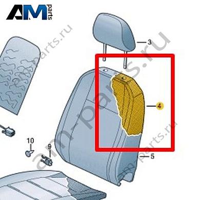 Наполнитель спинки Volkswagen T-Roc Cabrio 2020-2024 2GC881776JКупить наполнитель спинки 2GC881776J Фольксваген Т-рок Кабриолет 2020-2024- спец. Цена