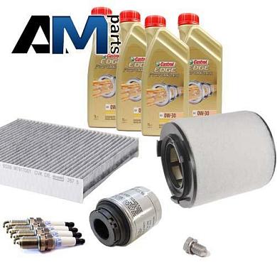 Комплект неоригинальных фильтров и моторное масло LL3 5W30 504/507 для ТО-2/4 Фольксваген Поло 1.4 GTI 180 л.с.