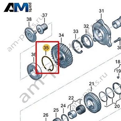 Стопорное кольцо VAG 0CL311317Купить стопорное кольцо 0CL311317 для Фольксваген/Ауди/Шкода- акция