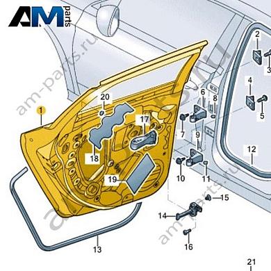 Задняя левая дверь Volkswagen Jetta VII 2020-2024 17A833055BКупить заднюю левую дверь 17A833055B для Фольксваген Джетта VII 2020-2024 по минимальной цене