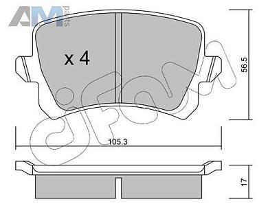 Задние тормозные колодки CIFAM 8228060 на Audi A6 (С6) 2004-2011