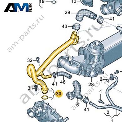 Трубопровод системы охлаждения VAG 059121064ALКупить трубопровод системы охлаждения 059121064AL для Фольксваген/Ауди/Шкода на выгодных условиях