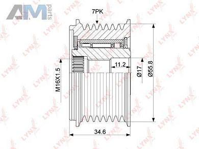 Шкив поликлинового ремня PA1061 (LYNXauto) для автомобилей VAG аналог 021903119LЗаказать шкив поликлинового ремня PA1061 производства LYNXauto для Фольксваген/Ауди/Шкода с доставкой точно в срок