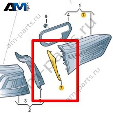 Накладка заднего фонаря Volkswagen T-Roc Cabrio 2020-2024 2GC945309Купить накладку заднего фонаря 2GC945309 на Фольксваген Т-рок Кабриолет 2020-2024- спец. Цена