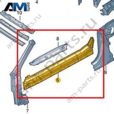 Порог Volkswagen T-Roc Cabrio 2020-2024 2GC809378Купить порог 2GC809378 для Фольксваген Т-рок Кабриолет 2020-2024- спец. Цена