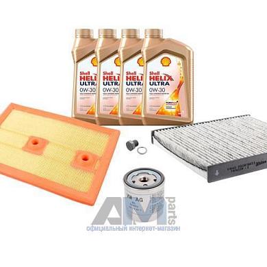 Комплект фильтров для ТО-1_3 Skoda Octavia A7 1.4TSI с маслом Shell 0W30