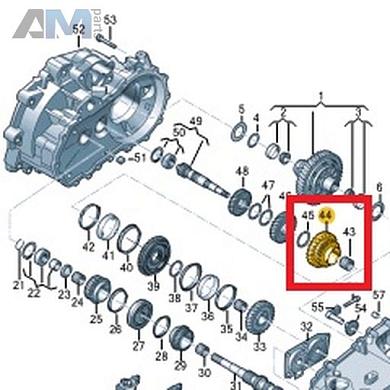 Свободно вращающаяся шестерня VAG 02T311261ANКупить свободно вращающуюся шестерню 02T311261AN для Фольксваген/Ауди/Шкода- выгодные цены