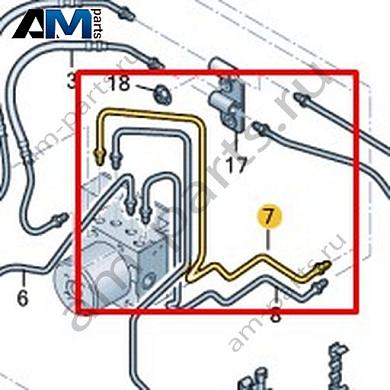 Тормозная трубка от гидроблока к соединению Volkswagen AMAROK 2017-2022 2H4614730BКупить тормозную трубку от гидроблока к соединению 2H4614730B для Фольксваген Амараок 2017-2022 на выгодных условиях