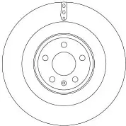 Задние тормозные диски TRW DF6343S Audi A7 (4G) 2011-2018