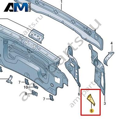 Упорный уголок Volkswagen id3 2020-2024 10A813393Купить упорный уголок 10A813393 для Фольксваген id3 2020-2024 по минимальной цене