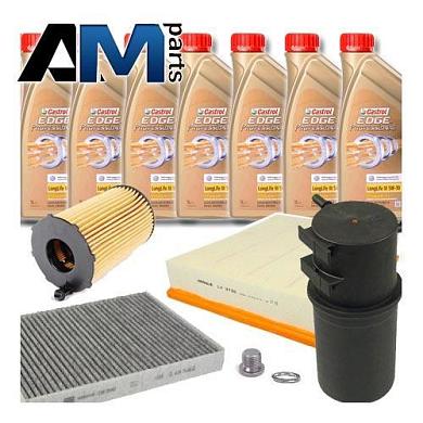 Комплект неоригинальных фильтров и моторное масло LL3 5W30 504/507 для ТО-2/4 Volkswagen Amarok 3.0 TDI