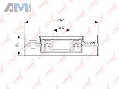 Ролик натяжного механизма LYNX для Passat B5 1997-2005 1.8 T 20V (170/150 л.с.) AWM AWL AWT PB-5263