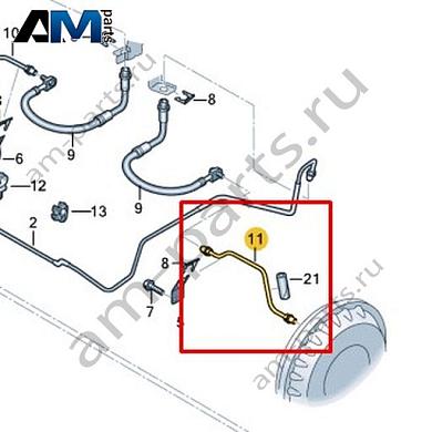 Тормозная трубка от шланга к цилиндру Volkswagen id-Buzz 2023-2024 1N3611763FКупить тормозную трубку от шланга к цилиндру 1N3611763F для Фольксваген id-Buzz 2023-2024- акция