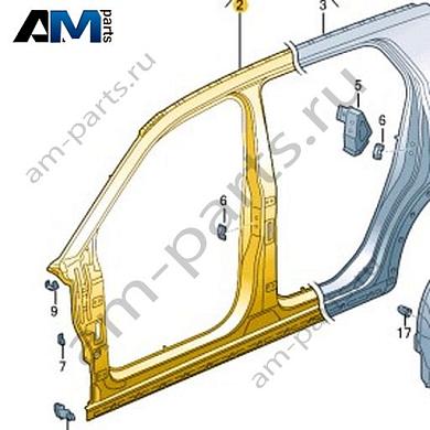 Отрезная деталь - стойка A с порогом Volkswagen T-Roc Cross 2019-2024 2GM809835AКупить отрезную деталь- стойку A с порогом 2GM809835A Фольксваген Т-рок Кросс 2019-2024- минимальная цена