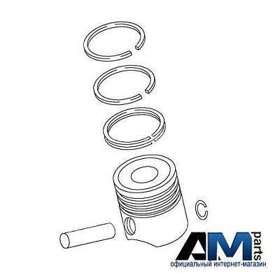 Поршень в сборе Шкода Октавия А8 1.6SRE(110л.с.) 04E107065BJ