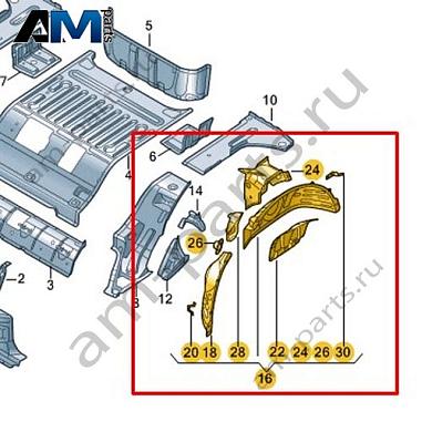 Внутренняя часть колесной арки Volkswagen id3 2020-2024 1EA809851Купить внутреннюю часть колесной арки 1EA809851 на Фольксваген id3 2020-2024 по минимальной цене