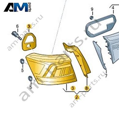 Светодиодный задний фонарь правый на крыле Volkswagen T-Roc Cabrio 2020-2024 2GC945208BКупить светодиодный задний фонарь правый на крыле 2GC945208B на Фольксваген Т-рок Кабриолет 2020-2024- гарантия наличия
