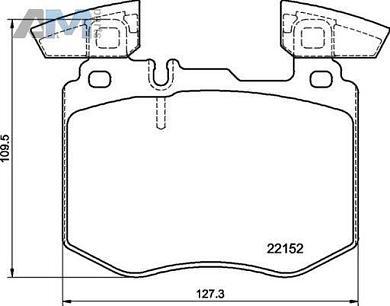 Передние тормозные колодки (P50159) BREMBO на Mercedes GLC X253 200/200d/220d/300d (рестайлинг)