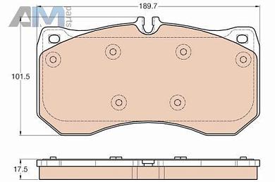 Передние тормозные колодки TRW GDB1996 на Audi A6 (C8) 2018-2025