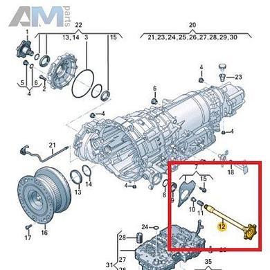 Приводной вал левый 0D5409355F  Volkswagen Touareg III (2018-2023) AL552 (8-АКП)
