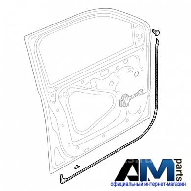 Уплотнитель передней левой двери нижний Amarok 2H0837773D9B9