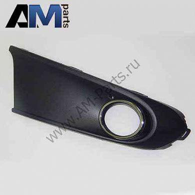 Решетка бампера правая Поло Седан (Черная) 6RU8546629B9