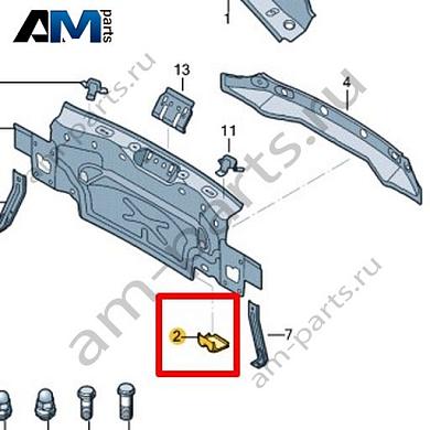 Кронштейн бампера Volkswagen Jetta VII 2020-2024 17A813745Купить кронштейн бампера 17A813745 для Фольксваген Джетта VII 2020-2024 на выгодных условиях