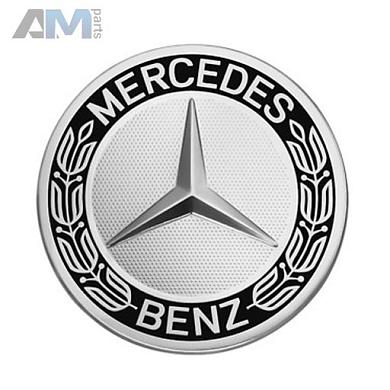 Крышка ступицы колеса Звезда с лавровым венком Классический дизайн (Цвет- Deep Black) на Mercedes GLE 2014-2018 A17140001259040