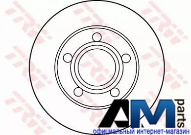 Диск тормозной задний Шкода Суперб I DF2651 TRW