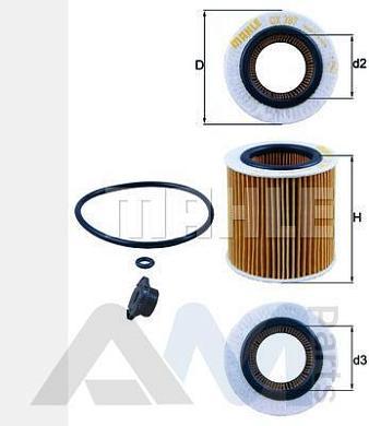 Масляный фильтр KNECHT (OX387D1) для BMW 1 серия (F20) 125i