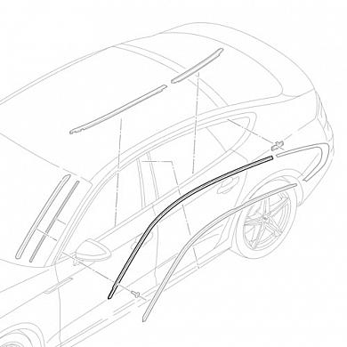 Молдинг крыши левый (хром) Sportback Ауди A5 (F5) 2016-2025 8W88537032ZZ