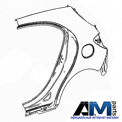 Крыло заднее левое A1766302700 Mercedes A-klasse W176