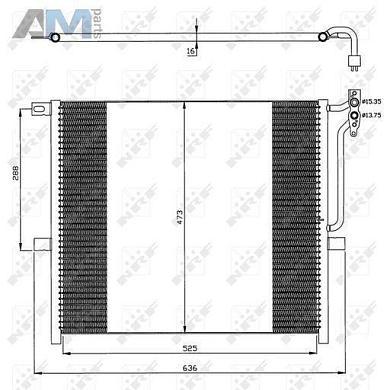 Радиатор кондиционера (NRF) 35468 для BMW X3 E83 2006-2010 2.5si