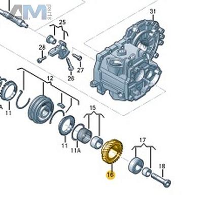 Свободно вращающаяся шестерня VAG 02S311158AHКупить свободно вращающуюся шестерню 02S311158AH для Фольксваген/Ауди/Шкода- гарантия наличия