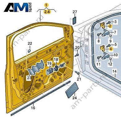 Передняя левая дверь Volkswagen T-Roc 2018-2024 2GA831051AHКупить переднюю левую дверь 2GA831051AH Фольксваген Т-рок 2018-2024- выгодные цены
