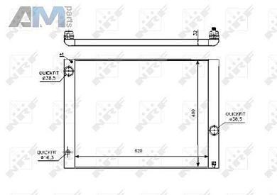Радиатор охлаждения двигателя (NRF) 53728 для BMW 5 серия (E60 ) 2003-2009 520i