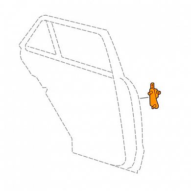 Петля задней левой двери верхняя Mercedes S-class W222 A2227300137