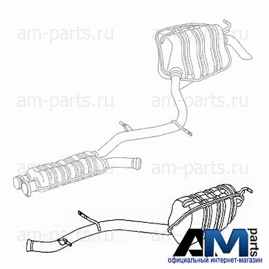Задняя часть глушителя левая A2114904159 Мерседес W211 E230 204л.с.