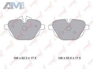 Колодки тормозные задние LYNX для BMW X4 (F26) 2014-2018 BD-1436
