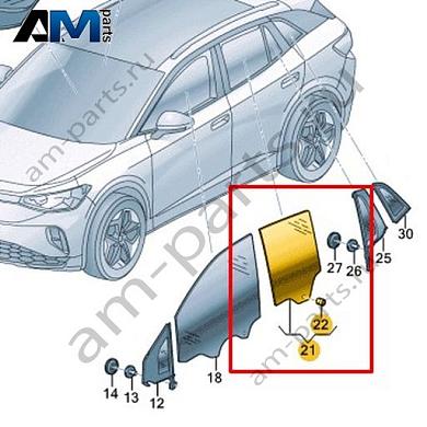 Стекло двери заднее левое Volkswagen id4/id5 2021-2024 11A845025Купить стекло двери заднее левое 11A845025 Фольксваген id4/id5 2021-2024- минимальная цена