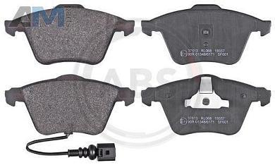 Передние тормозные колодки ABS 37613 на Volkswagen Scirocco (2008-2017)