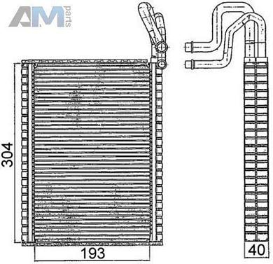 Испаритель кондиционера (MAHLE/KNECHT) AE116000S для BMW X5 (E70) 2006-2013 35iX