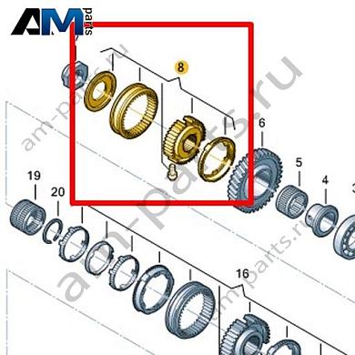 Ступица синхронизатора VAG 086311762EКупить ступицу синхронизатора 086311762E Фольксваген/Ауди/Шкода- акция