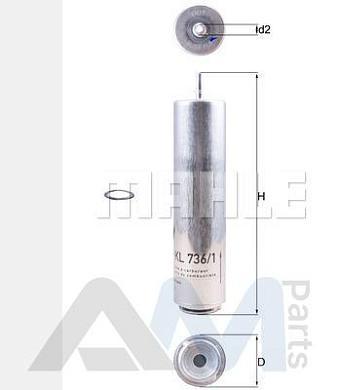 Топливный фильтр KNECHT (KL736/1D)  BMW 3 серия F30 рестайлинг 330d/330dX