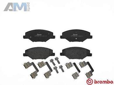 Передние тормозные колодки BREMBO P85121  Volkswagen Polo Sedan (2015-2020)